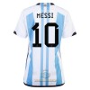 Maglia ufficiale Argentina 3 Star MESSI 10 Mondiali 2022 per Donna